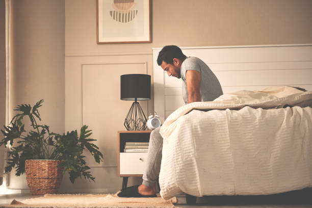 Man confused in morning